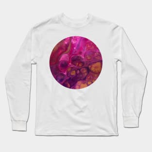 Pink Passion / Acrylic Pouring Long Sleeve T-Shirt